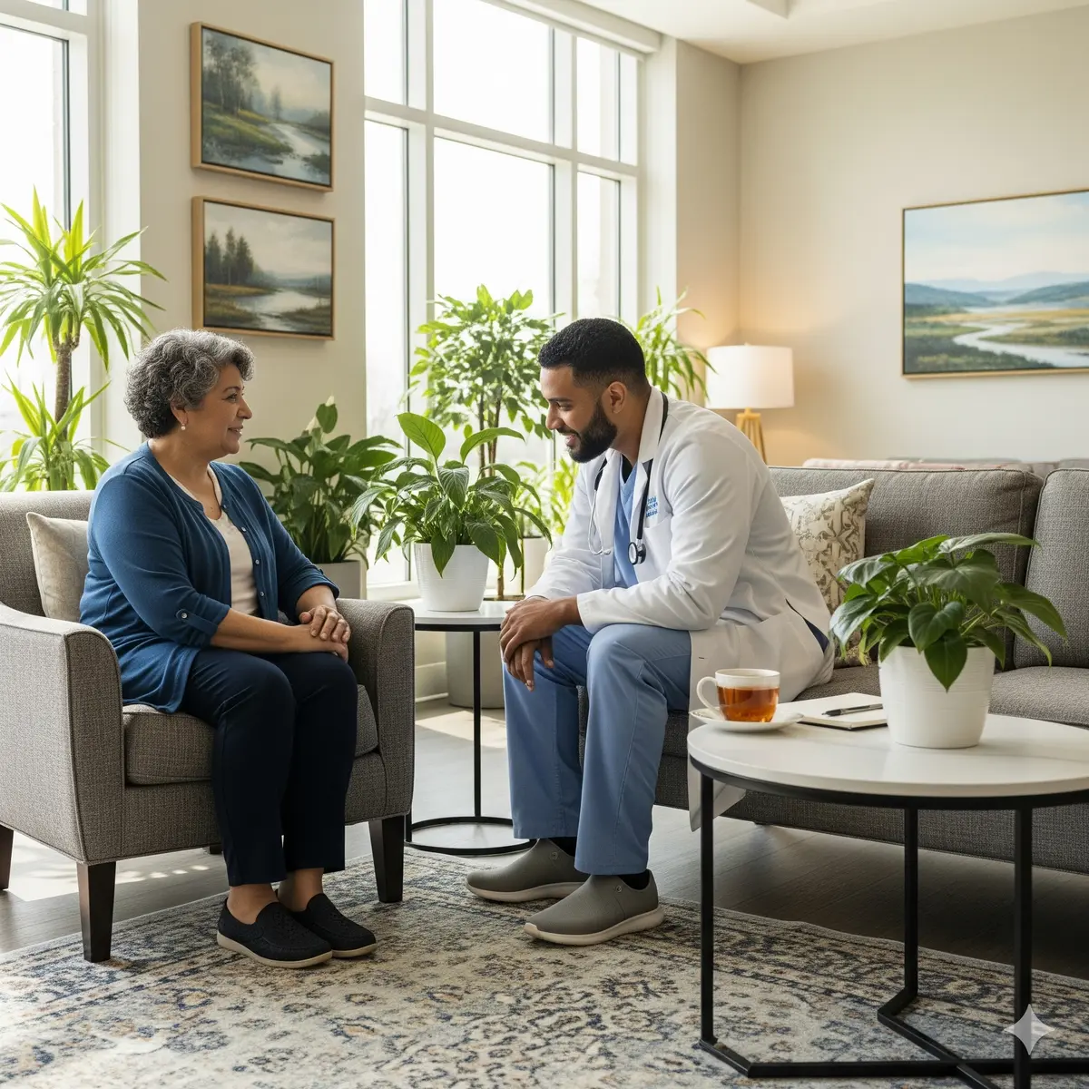 Healthcare team providing compassionate care to seniors